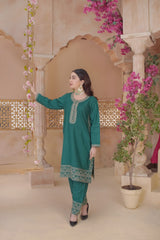 Amber Aura Embroidery 2-PC (Stitched)